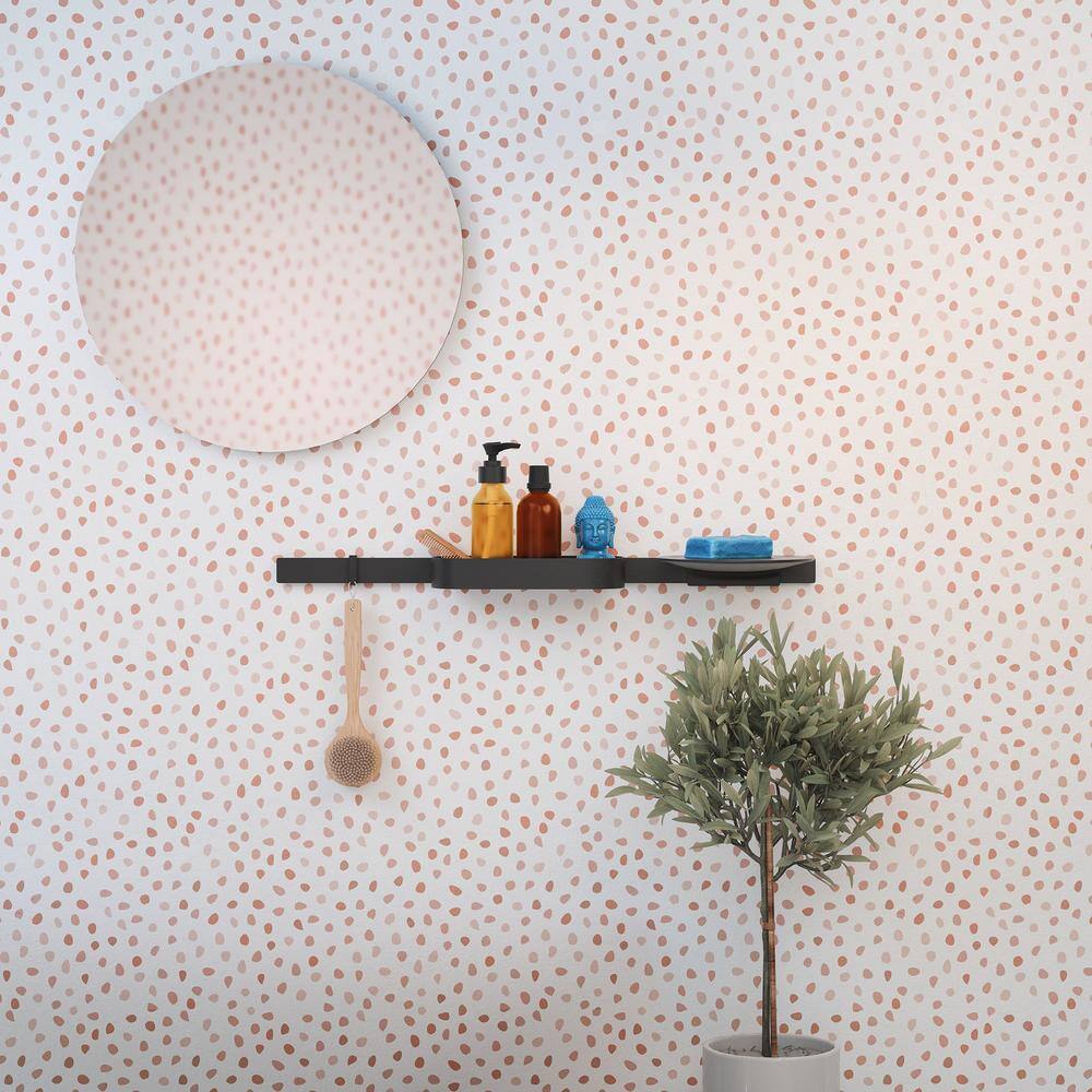 Matte Black Plastic Floating Wall Shelf
