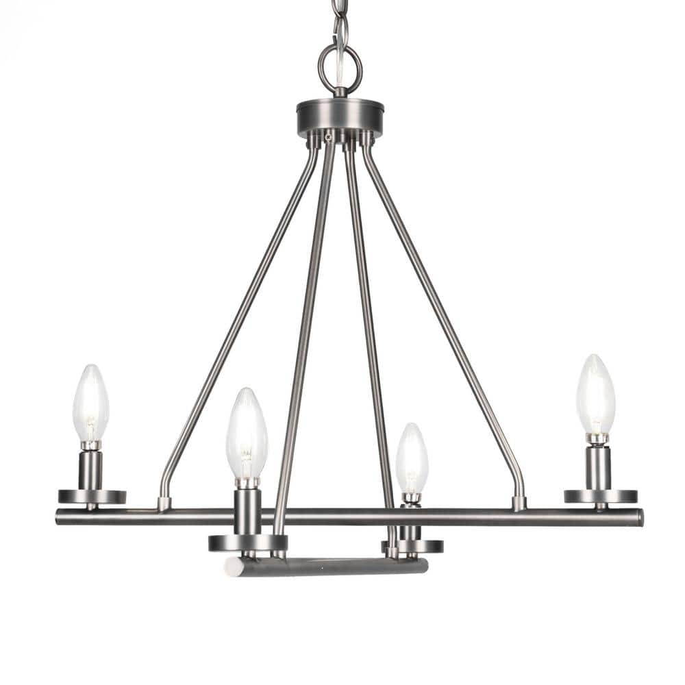 ZARA  ライト Zara 16 in. 4-Light Graphite Semi-Flush with No Shade No blulbs