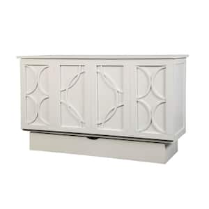 Brussels White Queen Size Cabinet Bed