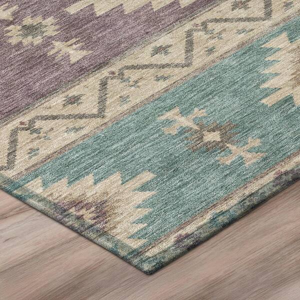 Chantille Machine Washable Indoor/Outdoor Abstract ACN3126 Plum 2 ft. x 3 ft. Accent Rug