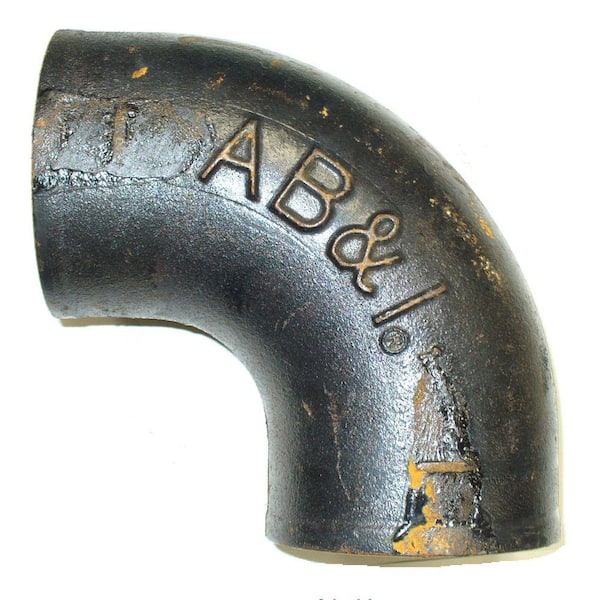 AB and I Foundry 4 in. Cast Iron 1/4 Bend