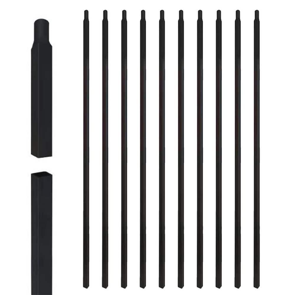 44 in. H x 0.5 in. W Matte Black Wrought Iron Stair Railing Kit 10-Pack Aluminum price history on PriceWatchPro