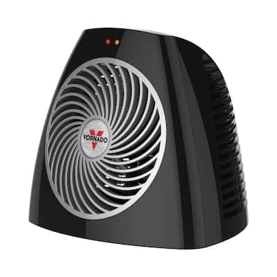 VH202 750-Watts Black Indoor Electric Space Heater with Compact Size for Small Spaces