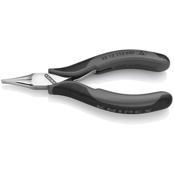 KNIPEX 4-1/2 in. Electronics Pliers with Flat Tips with