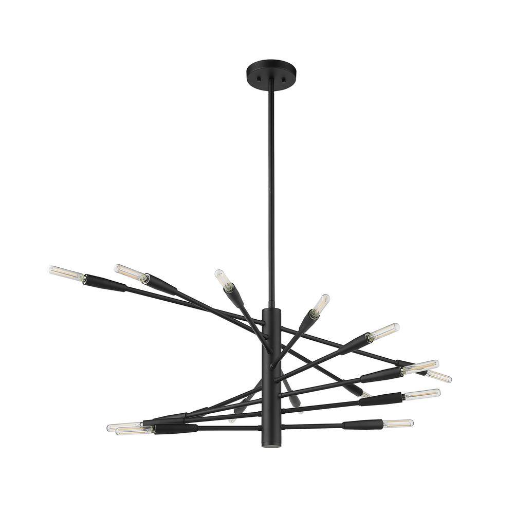 Ascension Matte Black 16-Light Adjustable Arm Chandelier