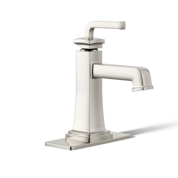 KOHLER Riff Single-Handle Single-Hole Bathroom Faucet in Vibrant Polished Nickel