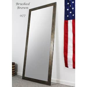 Oversized Dark Brown Composite Modern Mirror (70.5 in. H X 31.5 in. W)