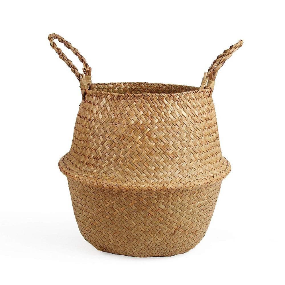 Seagrass Belly Basket with Woven, Handle for Storage, Plant Pot, Laundry, Picnic and Grocery, Original (1-Pack) price history on PriceWatchPro
