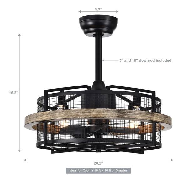 Parrot Uncle 20 in. Indoor Modern Mesh Metal Drum Caged Black