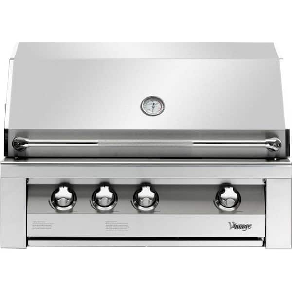 Unbranded 36 in. Built-In Natural Gas Grill in Stainless with Sear Zone