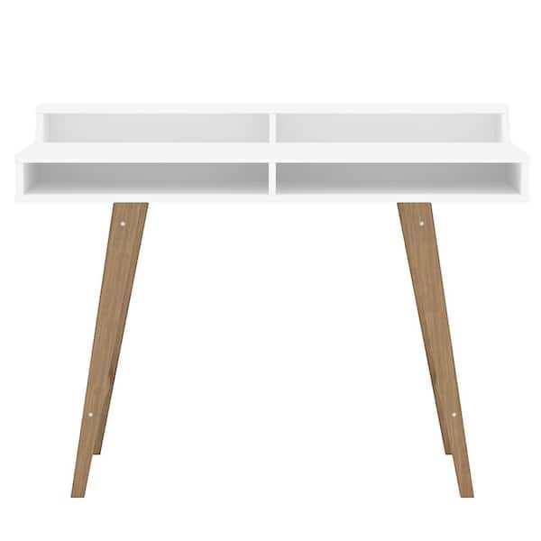 Unbranded 44 in. Rectangular White Writing Desk