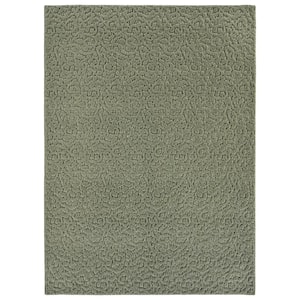 Ivy Sage 3 ft. x 5 ft. Casual Tuffted Solid Color Floral Polypropylene Area Rug