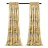 Lush Decor Yellow/Gray Toile Rod Pocket Room Darkening Curtain - 52 in ...