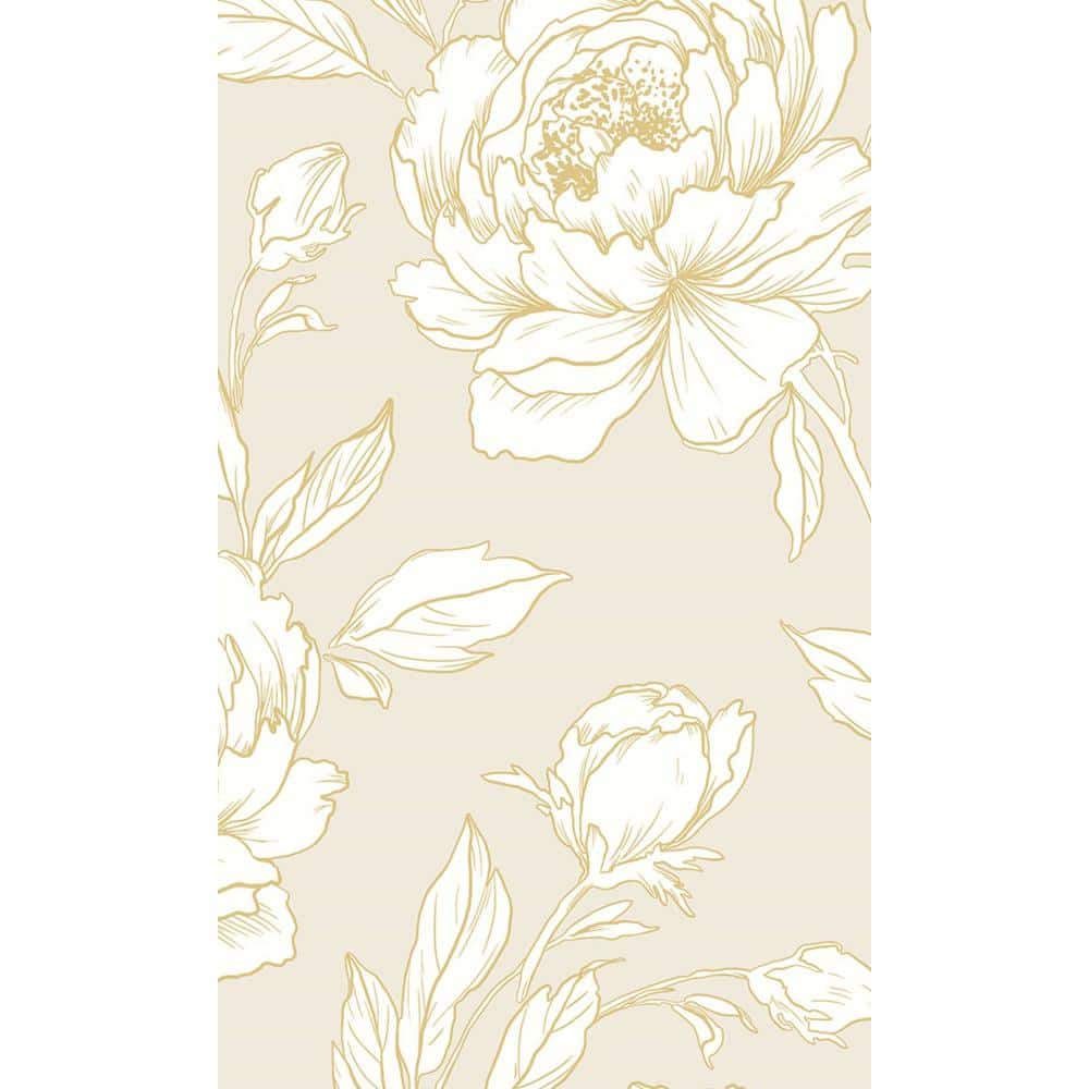 Seaside Sand Bold Floral Abstract Printed Non-Woven Paper Non-Pasted Textured Wallpaper 60.75 sq. ft. price history on PriceWatchPro