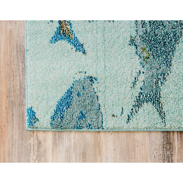 Unique Loom Marooned Positano Area Rug (4' x 6' - Light Blue)