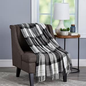 Oversized Faux Cashmere Acrylic Trailway Throw Blanket