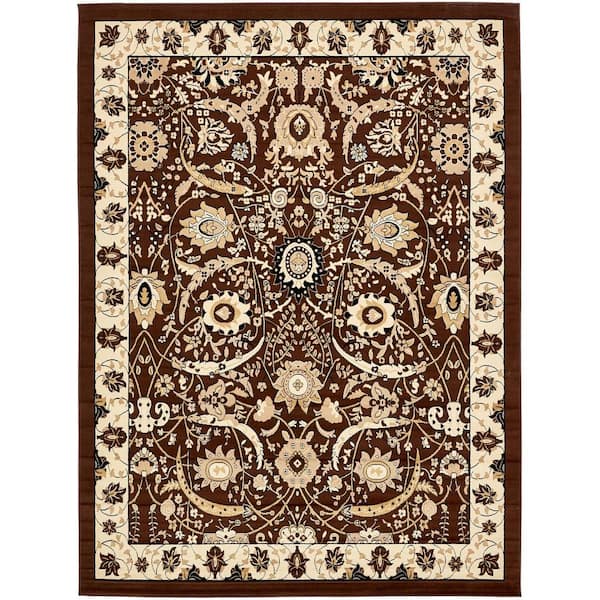 Unique Loom Espahan Cape Cod Brown 9' 0 x 12' 0 Area Rug