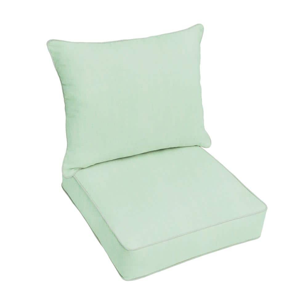 23.5 in. x 23 in. Deep Seating Outdoor Pillow and Cushion Set in Sunbrella 