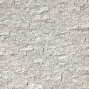 Silver Canyon Ledger Panel 6 in. x 24 in. Textured Marble Wall Tile (60 sq. ft./Pallet)