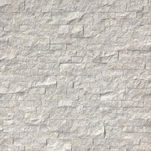 MSI Silver Canyon Ledger Panel 6 in. x 24 in. Splitface Marble Wall Tile (30 Cases/180 sq. ft./Pallet)