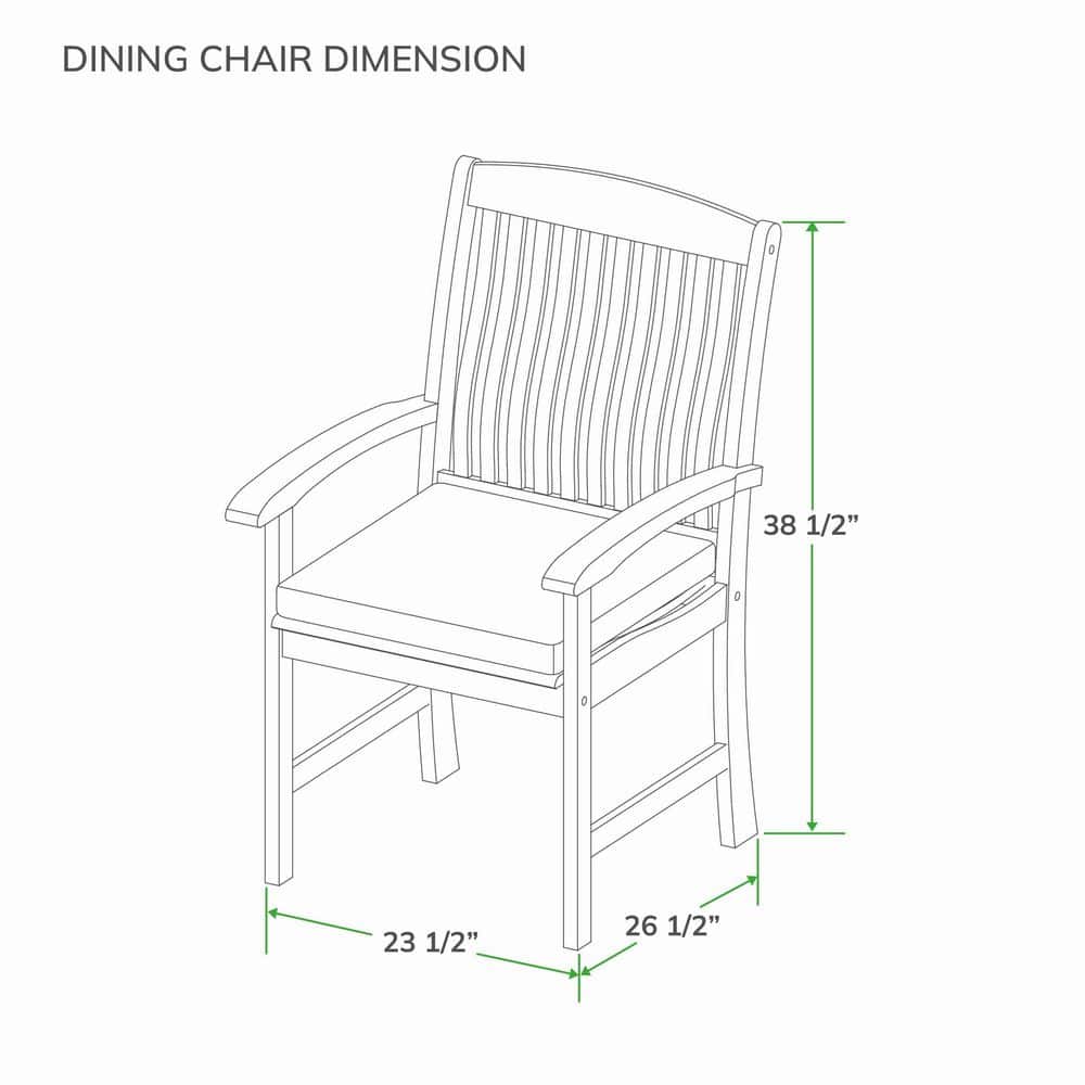 Caterina 6-Piece Teak Wood Outdoor Dining Set with Beige Cushions