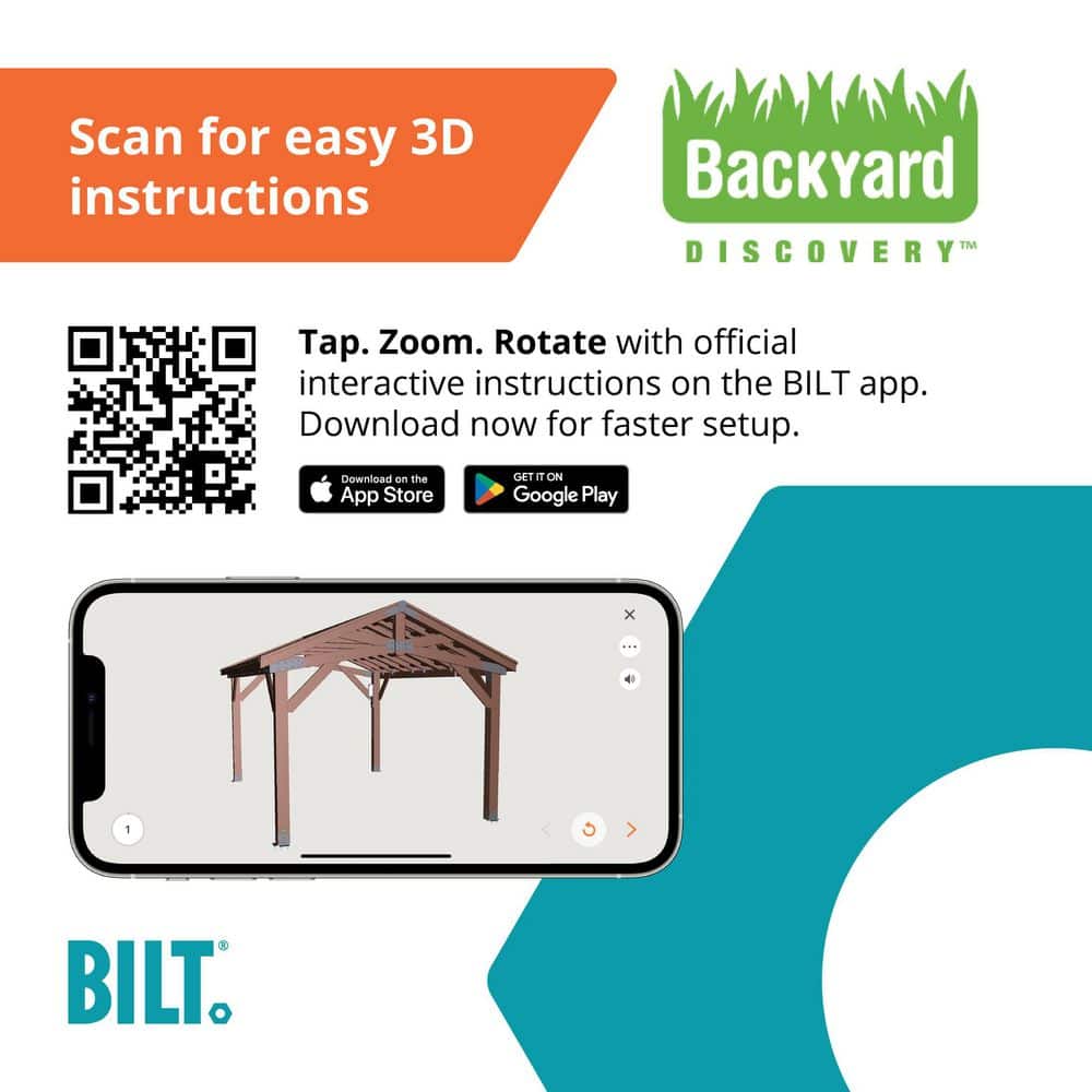 Norwood 16x12 Cedar and Steel Outdoor Gazebo
