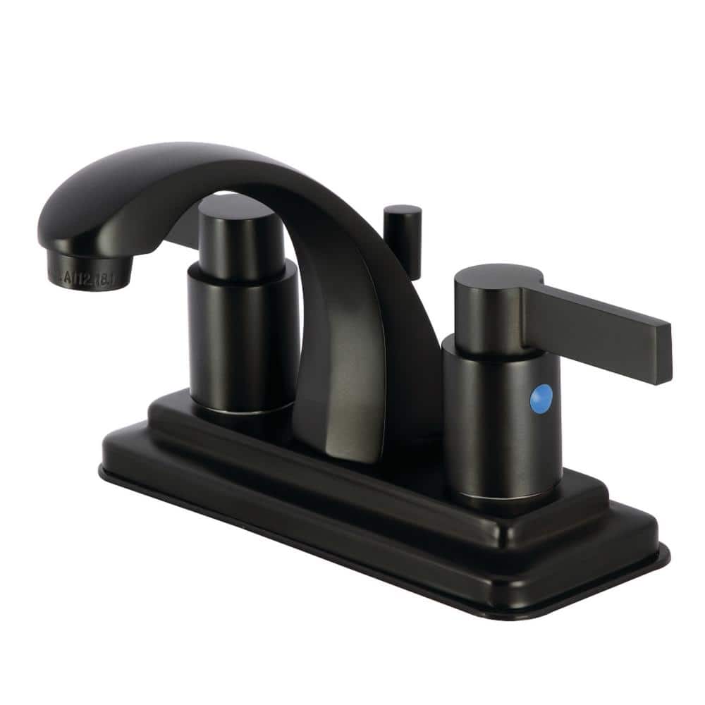 NuvoFusion 4 in. Centerset 2-Handle Bathroom Faucet with Pop-Up Drain in Matte Black price history on PriceWatchPro