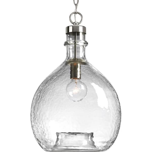 Progress Lighting Zin Collection 1-Light Brushed Nickel Pendant