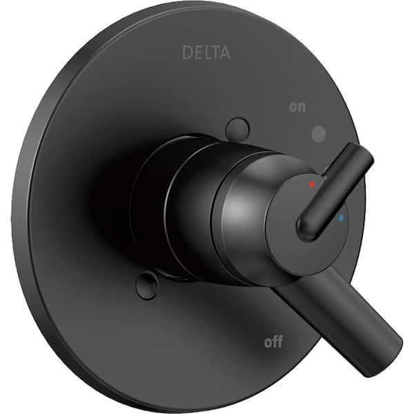 Delta Trinsic 1 Handle Wall Mount Valve Trim Kit In Matte Black Valve Not Included T17059 Bl 3411