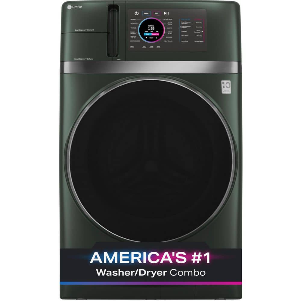 Profile 4.8 cu. ft. Smart UltraFast Electric Washer Dryer Combo in Jade Green with Ventless Heat Pump Technology