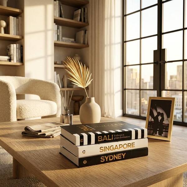 Multi-Colored 6 in. x 9 in. Paper Faux Book Box Storage