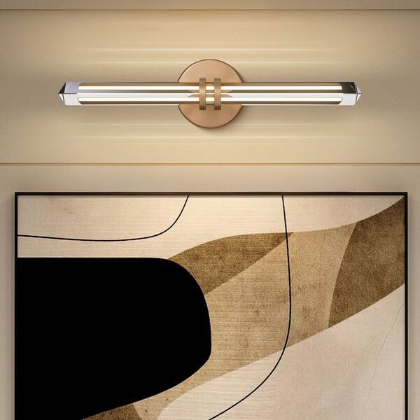 YUYI 18 in. 1-Light Gold Wall Sconce, Vanity Light, Modern Wall