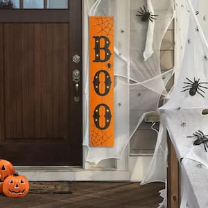 42 in. H Lighted Wooden BOO Halloween Porch Sign