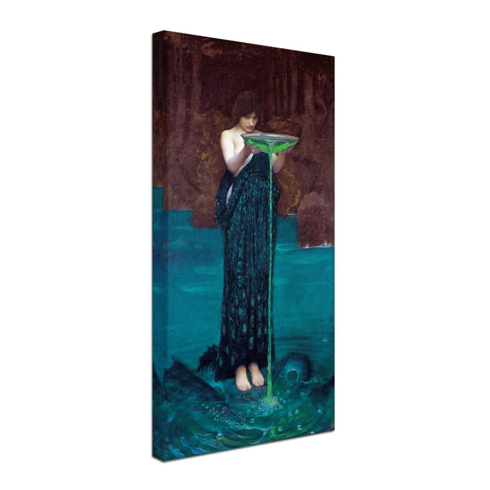 Circe Invidiosa Canvas Art in Green and Blue, 16'' x 32''