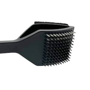 Kona Safe/Clean Ceramic Nylon Grill Brush with Scraper - Metal Bristle Free - Silver