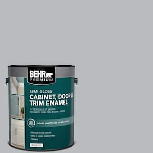 1 gal. #PPU18-05 French Silver Semi-Gloss Enamel Interior/Exterior Cabinet, Door & Trim Paint