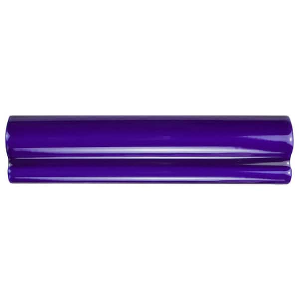 Merola Tile Sevillano Chair Rail Azul Cobalto 2 in. x 7-7/8 in. Glossy Ceramic Wall Tile Trim