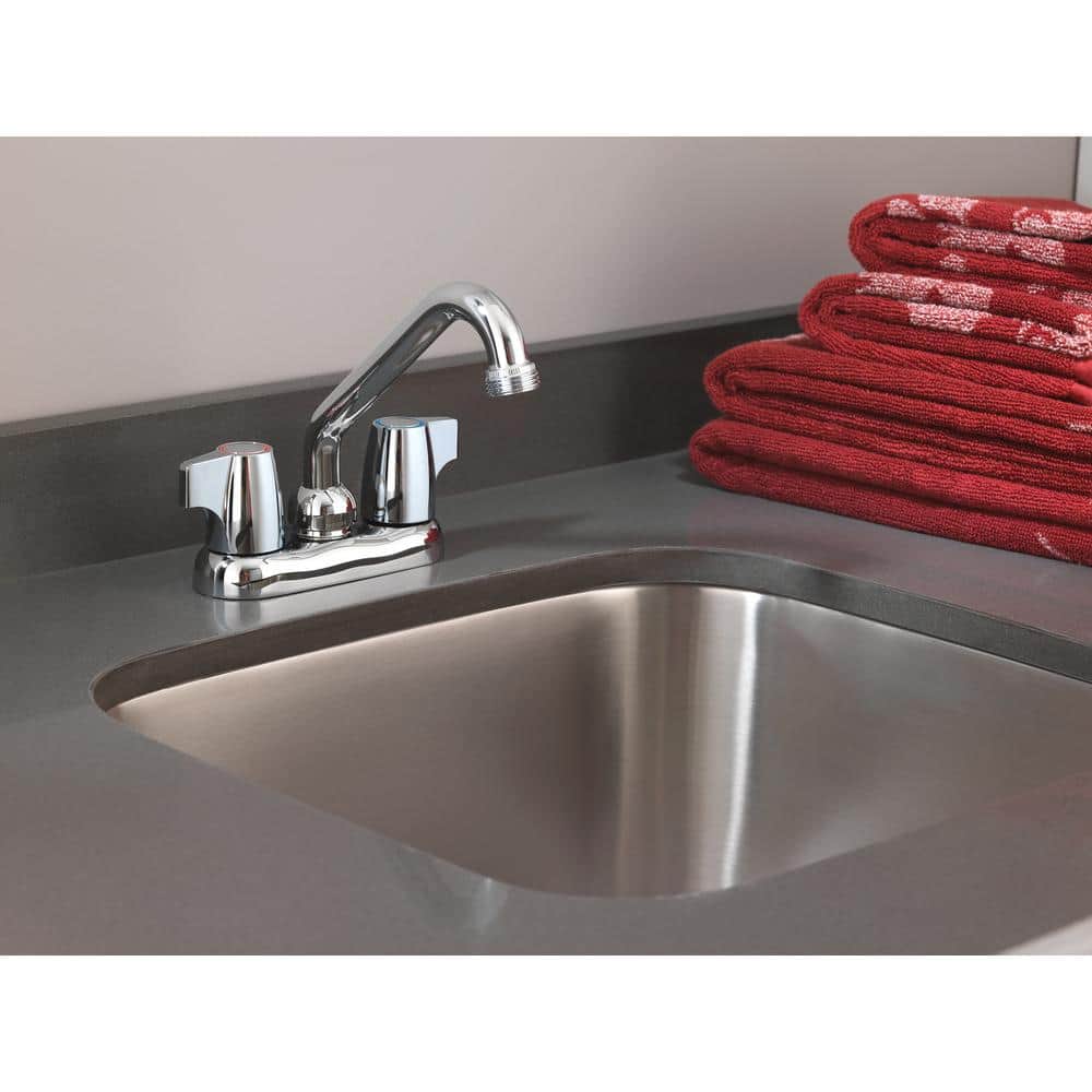 Chrome Dual Handle Centerset Utility Faucet