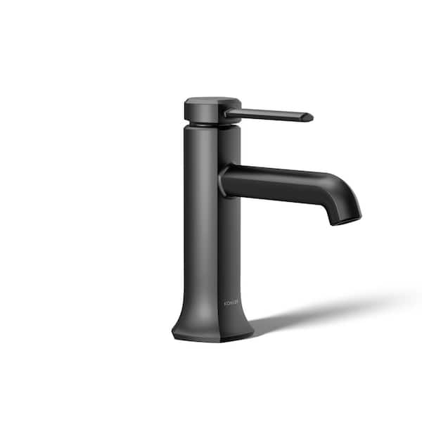KOHLER Occasion Single-Handle Single Hole Bathroom Faucet in Matte Black