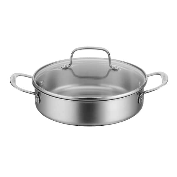 8 pcs Cuisinart Stainless Steel Pots and Pans Glass Lids Stock Pot