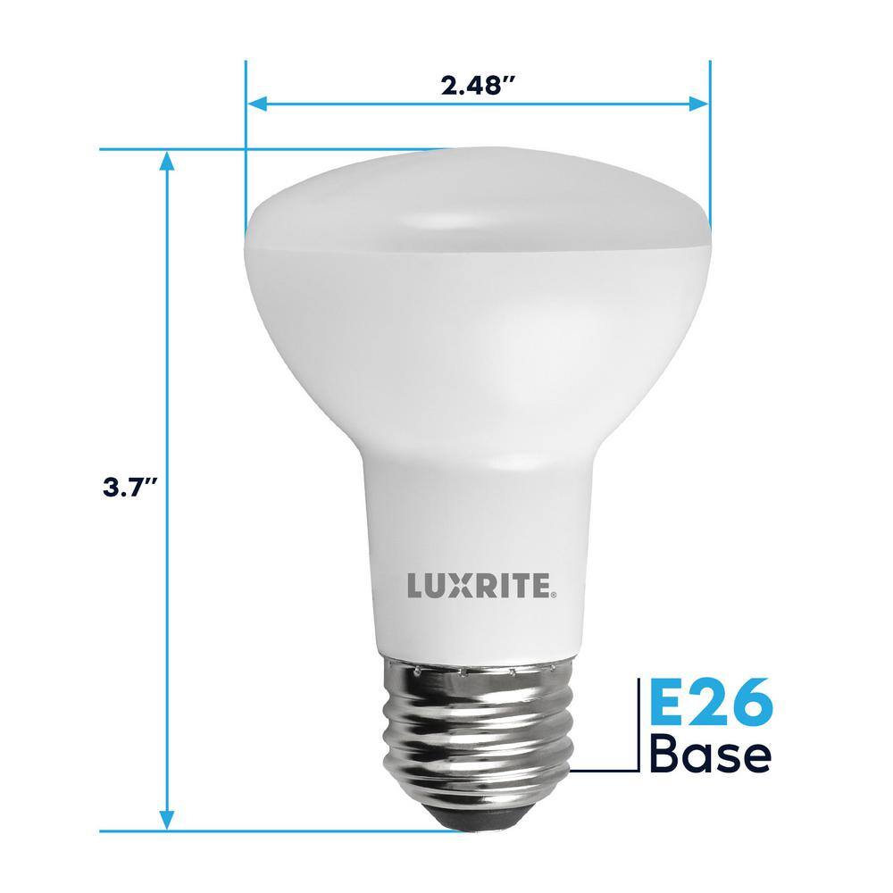 Luxrite 45W Equivalent White Dimmable LED Flood Light Bulbs