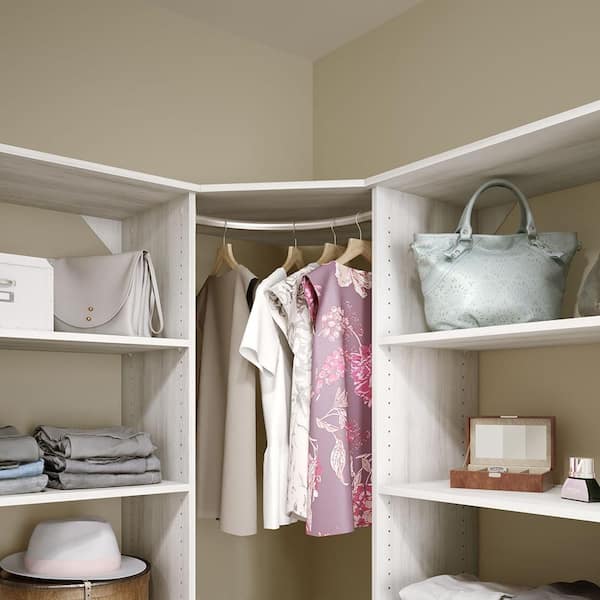 Style+ 25.12 in. W Bleached Walnut Corner Shelf Kit