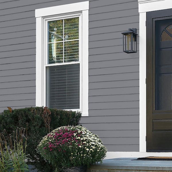 Glidden Essentials 1 gal. PPG1013-5 Victorian Pewter Flat Exterior