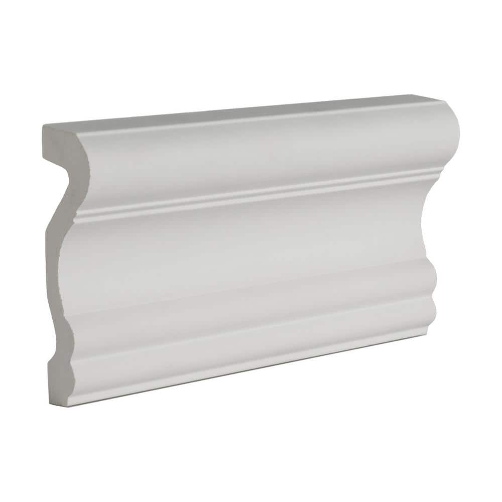 6 in Long Primed White Polyurethane Panel Moulding Sample