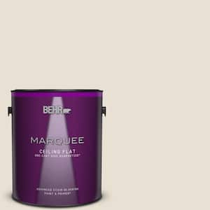 1 gal. #MQ3-13 Crisp Linen One-Coat Hide Ceiling Flat Interior Paint & Primer