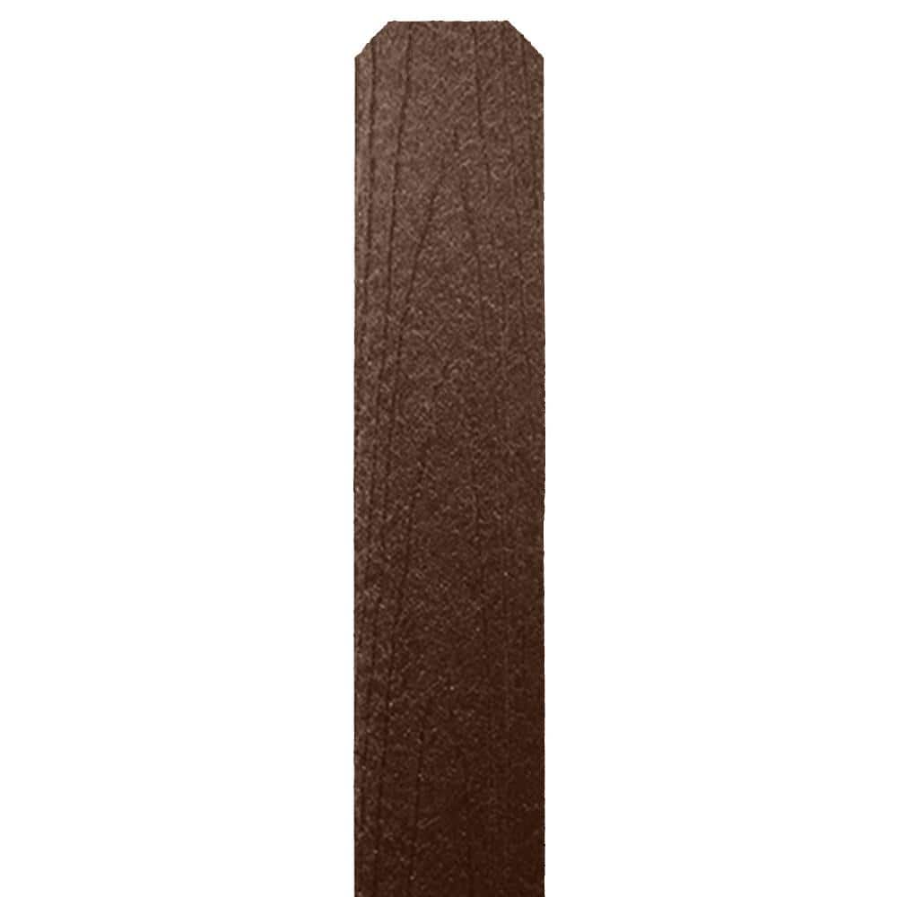 3/8 in. x 5 in. x 5-3/4 ft. Rosewood Wood Grain Embossed Composite Dog Ear 