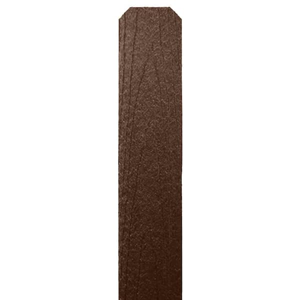 Unbranded 3/8 in. x 5 in. x 5-3/4 ft. Rosewood Wood Grain Embossed Composite Dog Ear Fence Picket