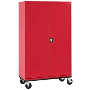 Transport Wardrobe Series ( 46 in. W x 78 in. H x 24 in. D ) Freestanding Cabinet in Red
