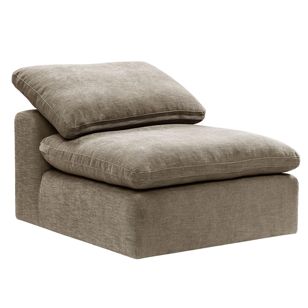 Naveen 23'' Khaki Linen Modular Armless Chair