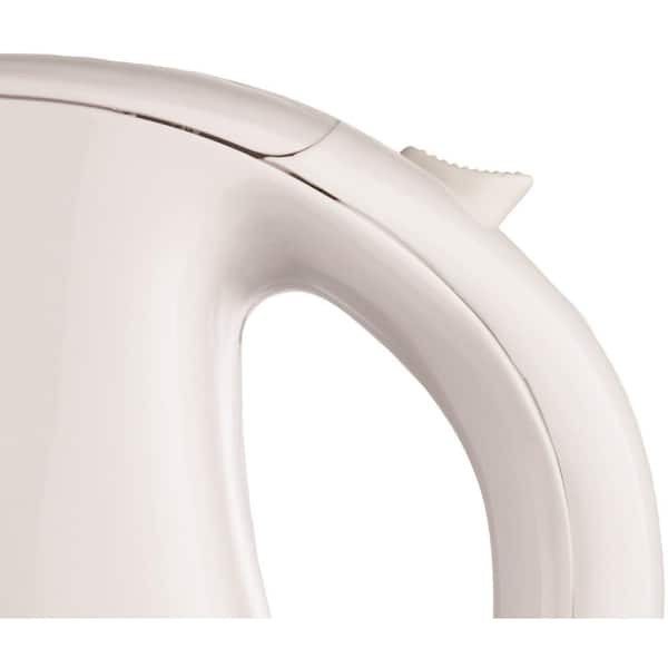 Brentwood 1.7L Tempered Glass Tea Kettle in White 